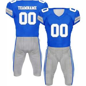 เสื้อฟุตบอลอเมริกันแบบสั่งทำขายส่งสำหรับผู้ใหญ่ แขนสั้น ระบายอากาศได้ดี ผลิตจากผ้าโพลีเอสเตอร์ 100% สำหรับชุดทีม - Product Image 1