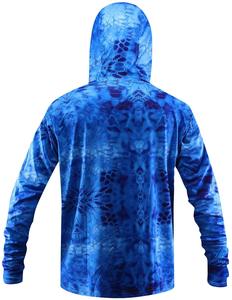 เสื้อตกปลามีฮู้ดแขนยาวทำจากโพลีเอสเตอร์/ ผ้าฝ้ายกำหนดได้เอง UPF50 + แห้งเร็ว - Product Image 2