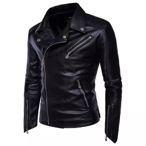 Veste en cuir véritable pour hommes Veste en cuir véritable avec broderie Veste en cuir de vachette - Product Image 3