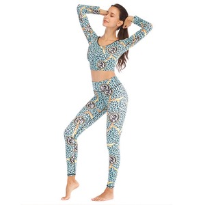 Señoras transpirable Atlético gimnasio Fitness deportes entrenamiento ropa activa conjuntos de Yoga patrón a cuadros sin costuras cintura elástica Nailon/poliéster - Product Image 2