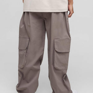 กางเกงวิ่งขายาวของผู้ชายผ้าคอตตอน100% เอวยางยืดขนาดกลาง-ฮิปฮอปแห้งเร็วระบายอากาศออกแบบโลโก้ได้ตามต้องการ - Product Image 3