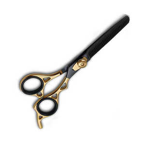 Fancy <b>Handle</b> Razor Edge Professional Barber Thinning <b>Shears</b> Stainless Steel Hair Scissors for Hair Salon Supplies A+ Grade - Product Image 3