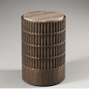 Table d'appoint ronde en métal au design signature, table basse de qualité antique, taille personnalisée, en aluminium et laiton - Product Image 6