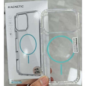 Funda Transparente Híbrida para iPhone 17 Air con Anillo Magnético, Color Cian - Product Image 1