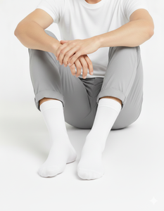 Chaussettes décontractées en coton peigné compact et confortable avec un revers confortable, peuvent être fabriquées avec votre logo et votre marque personnalisés en tant que OEM - Product Image 2