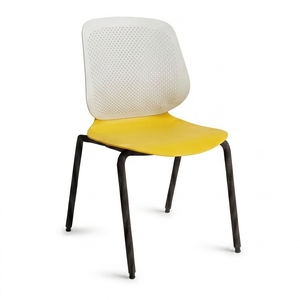 Nueva Silla de Oficina Moderna de Malla Plástica con Reposabrazos Metálicos, Base Giratoria Ajustable con Ruedas, Asiento Ergonómico para Uso en Oficina - Product Image 3