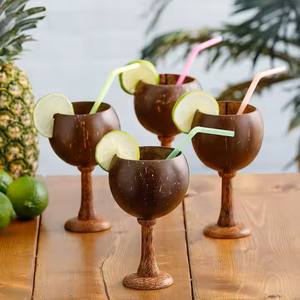 Bol en coquille de noix de coco naturel écologique, fabriqué à la main, cadeau durable personnalisé de DHT Handicraft pour les fêtes - Product Image 2