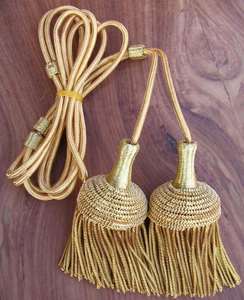 Cordón de Flecos de Oro Grueso de Alta Calidad, Decoración de Cordón para Hombro - Product Image 4