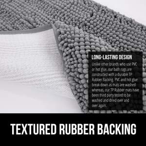 Tapis de bain en chenille de coton rayé épais absorbant séchage rapide antidérapant doux et moelleux pour animaux domestiques, usage domestique et hôtelier, lavable en machine - Product Image 5