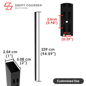 For Modern Metal Wall Mount Clothing <b>Apparel</b> Rack with Easy Assembly for Boutique Retail Store - Product Image 2