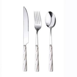 Stainless Steel Set Of 4 Flatware Ideal For Kitchen <b>Tabletop</b> Dining Home Use Silver Color Plated Finished Cutlery Round Handle - Product Image 4