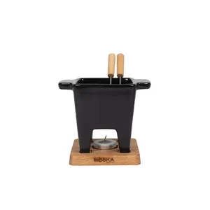 BOSKA Ensemble de fondue noir personnalisé pour tapas, avec double bain-marie - Product Image 1
