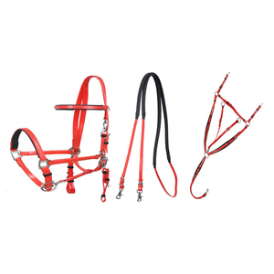 Juego de rieles con placa de pecho, rieles con brida de cuello Halter de resistencia de caballo, con tachuelas ecuestres - Product Image 2