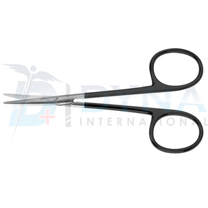 Tijeras de acero inoxidable, mango negro de 4,5 pulgadas, con borde dentado Micro recto - Product Image 2