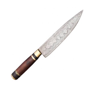 2025 nouvel ensemble de couteaux de chef de cuisine en acier damas fait à la main avec gaine en cuir de style nouveau de haute qualité personnalisé et fait à la main comprend - Product Image 2