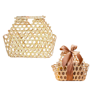 PANIER CADEAU EN BAMBOU multi-usages respectueux de l'environnement Panier de grande capacité fait à la main pour coffrets cadeaux de luxe Artisanat du Vietnam - Product Image 1