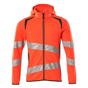 OEM Custom <b>Hi</b>-<b>Vis</b> Reflective Safety Work Zip-Up <b>Hoodie</b> Unisex Polyester Waterproof Windproof Breathable Anti-Wrinkle - Product Image 5