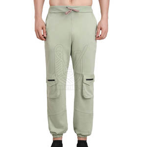 กางเกงจ็อกเกอร์ผ้าแคนวาสยืดหยุ่นทรงตรงกลางน้ำหนักเบาสำหรับผู้ชาย ขนาดสั่งทำพิเศษ - ผ้าฝ้าย 100% แห้งเร็ว ระบายอากาศได้ดี เหมาะสำหรับออกกำลังกายกลางแจ้ง - Product Image 1