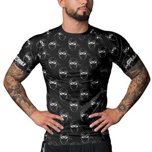 Camiseta de Compresión Rash Guard de MMA BJJ Sublimada y Transpirable con Logotipo Personalizado para Hombre, Tejido de Poliéster/Nailon - Product Image 4