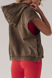 Workout Fitness Wear Stone Wash Hoodies Ladies Baggy Vintage Wash <b>Hoodie</b> Women's <b>Gym</b> Exercise Stone Washed Hoodies Ladies - Product Image 3