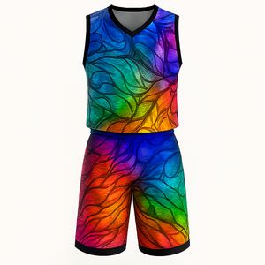 Kit de uniforme de baloncesto de alta calidad para adultos jóvenes con impresión por sublimación colores personalizados disponibles - Product Image 1
