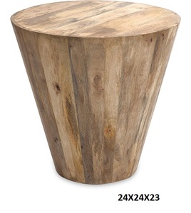 Mesa auxiliar de tambor de madera maciza de mango moderna de alta calidad con acabado adecuado para el hogar, comedor, taller, apartamento, uso en la sala de estar - Product Image 2