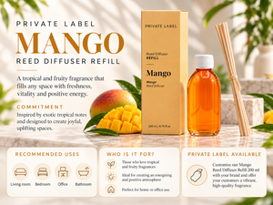 Private Label Cinnamon Orange <b>Reed</b> <b>Diffuser</b> Refill 200ml + Sticks | Citrus & Spicy Home Fragrance | OEM Manufacturer Spain - Product Image 3
