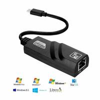 Adaptador Ethernet USB C a RJ45 de Alta Velocidad 10/100/1000Mbps, Tarjeta de Red LAN Externa con Cable para PC y Laptop, en Stock