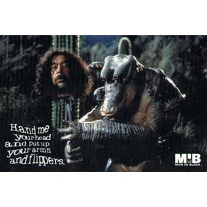 Techniques d'impression numérique pour graphismes : Hommes en noir sur carte postale - Product Image 1