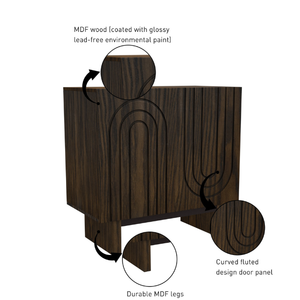 Clihome Furniture Door Accent <b>Cabinet</b> Brown Teak Mahogany Suar <b>Living</b> <b>Room</b> Minimalist Simple 161099 - Product Image 4