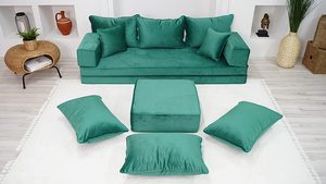 Asientos de suelo árabe Sofá de suelo árabe Piso de asiento Árabe | 14 piezas, 28 bailes con esponja 10 + 10 : 20cm - Product Image 5