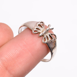 Anillo de mariposa clásico de Plata de Ley 925, piedra preciosa, compromiso perfecto, regalo de fiesta de aniversario, anillos finos - Product Image 3