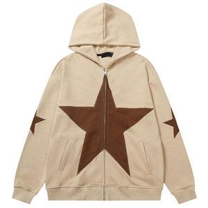 100% coton personnalisé Streetwear broderie impression pleine fermeture éclair à capuche Premium de haute qualité OEM fabricant hommes sweat - Product Image 1