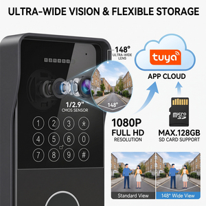 Système d'interphone vidéo PoE <span class=keywords><strong>extérieur</strong></span> Hiwink 1080P, <span class=keywords><strong>sonnette</strong></span> intelligente compatible ONVIF et panneau de contrôle Tuya pour immeubles multi-familles - Product Image 4