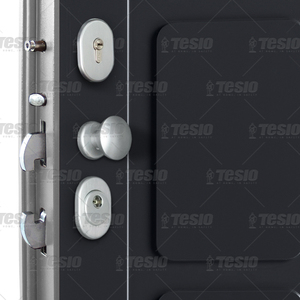 Elegante y moderno diseño de acero inoxidable, puerta de nogal de melamina Premium, 1,8 W/m2k, transmitancia térmica, antirrobo, Manual cálido - Product Image 4