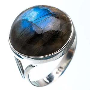 Boho Chic <b>Labradorite</b> <b>Ring</b> 925 Sterling Silver Handmade Geometric Perfect Gift for Her Birthday November Birthstone Jewelry - Product Image 6