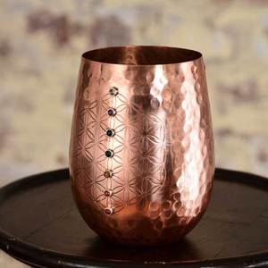 Vaso de cobre de acero inoxidable de primera calidad, vajilla de Metal duradera, exportador indio hecho a mano - Product Image 5