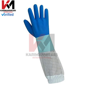 Customized Long Sleeve Beekeeping Gloves High Quality <b>Leather</b> Palm with Stab-Proof Canvas Material bee keeping safety <b>tools</b> - Product Image 2