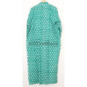 เดรสกิโมโนผ้าฝ้ายพิมพ์ลายดิจิตัลแบบพรีเมี่ยมชุดนอนระบายความร้อนลายดอกไม้ใส่ในฤดูร้อนใส่สบายโลโก้ด้านหน้าสไตล์ฤดูใบไม้ผลิ - Product Image 6