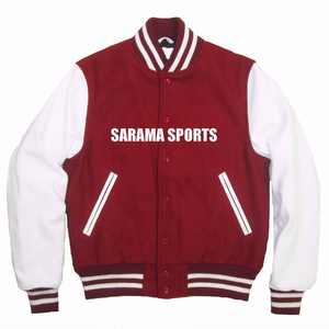 Chaqueta Universitaria Clásica de Lana con Cuello Alto y Logotipo Bordado Personalizado en la Parte Delantera - Chaqueta Universitaria de Invierno para Hombre - Product Image 1