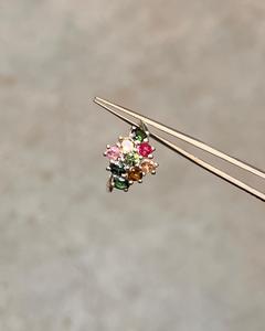 Tourmaline multicolore naturelle à facettes pierres précieuses ovales 92.5 pureté argent classique bague de mariage pour femmes pour cadeau - Product Image 2