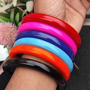 Beau coloré divers fleur séchée clair résine acrylique bracelet Unique cadeau de mariée bracelet Antique résine bijoux pour mariage - Product Image 3