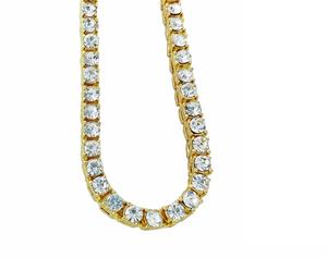 Cadena de eslabones de tenis clásica en oro de 10K con diamantes cultivados en laboratorio, perfecta para el estilo Hip Hop unisex y ocasiones especiales - Product Image 2