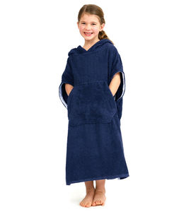 Poncho de algodón grueso extra grande Toalla de playa con capucha bordada Bata de surf juvenil para niños y niñas para la temporada de otoño - Product Image 6