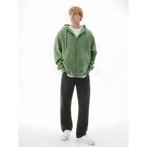 Sudaderas con cremallera de gran tamaño para hombre a la moda con cierre de cremallera completo y ajuste relajado para estilo urbano Sudadera con capucha con cremallera de gran tamaño personalizada para hombre - Product Image 6