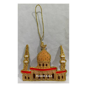 Hermosa Zari bordado a mano mezquita adorno colgante de Navidad PARA EL Festival de Ramadán mezquita islámica decoración colgante para Eid - Product Image 1