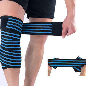 Enveloppes de genou Multi Stripe Line Push Up Training Power-lifting Genoux Wraps Adjustable Heavy Duty Push Up Genouillère - Product Image 6