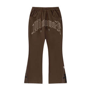 Pantalon de survêtement décontracté à rayures pour homme, ample, ample, en coton, tricoté, avec logo brodé - Product Image 5