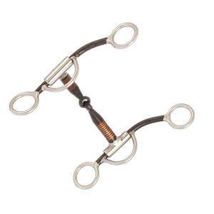 Osey Million Dollar Bit pour cheval 3 pièces en fil torsadé pour chien Bone Snaffle Embouchure avec corde Muserolle Stage Training Horse - Product Image 4