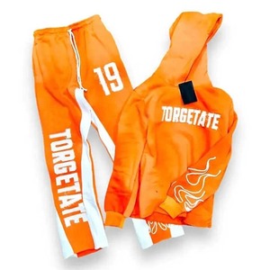 Luxury Custom Embroidery <b>Applique</b> Tracksuit Oversized Streetwear Set Unisex Jogging Suit Premium Logo Sportswear - Product Image 5